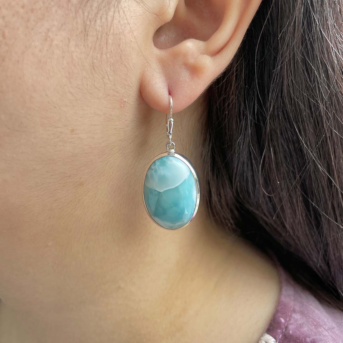Larimar Earring-(LAR-E-212.)