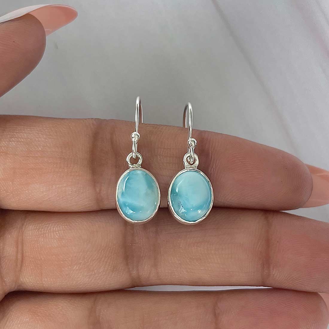 Larimar Earring-(LAR-E-2120.)