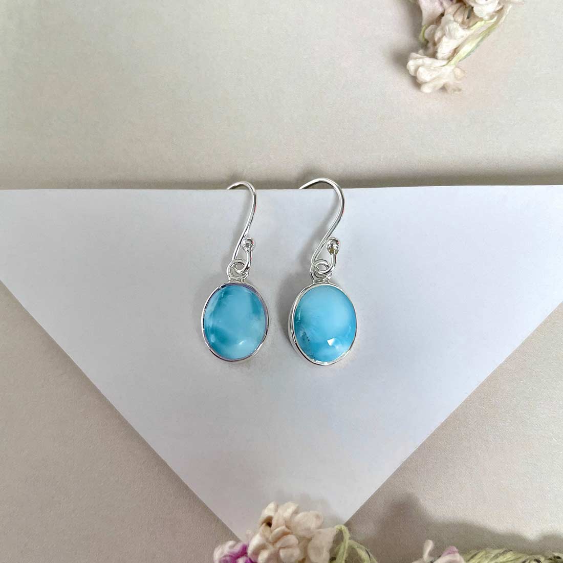 Larimar Earring-(LAR-E-2120.)