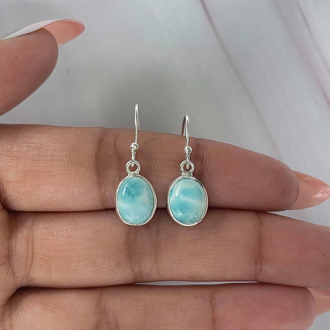 Larimar Earring-(LAR-E-2122.)