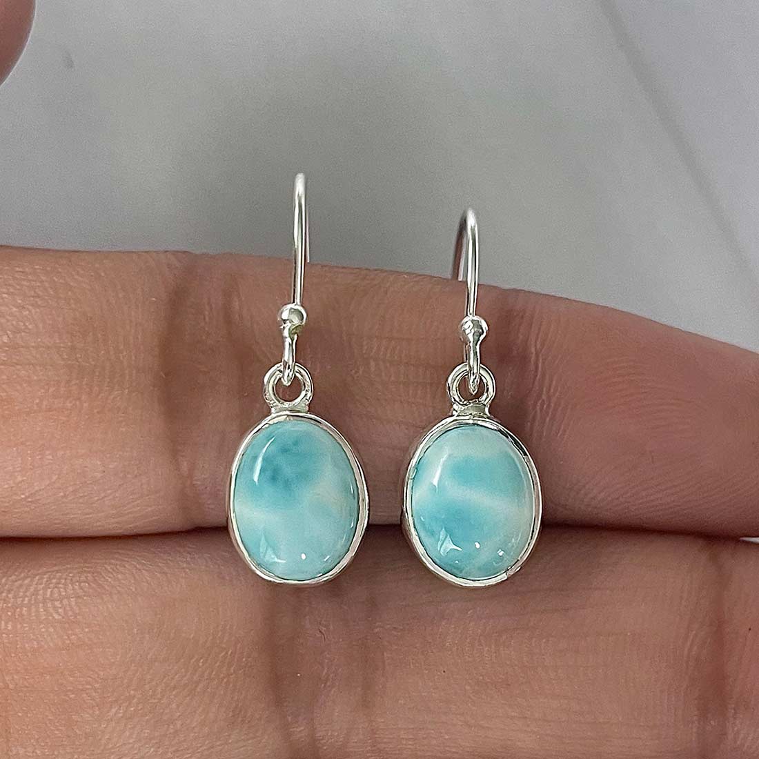 Larimar Earring-(LAR-E-2122.)