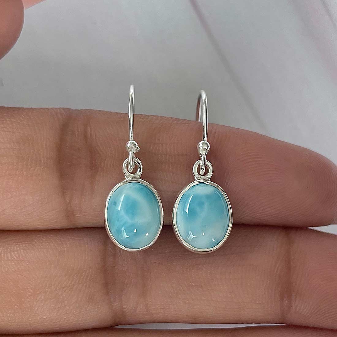 Larimar Earring-(LAR-E-2123.)