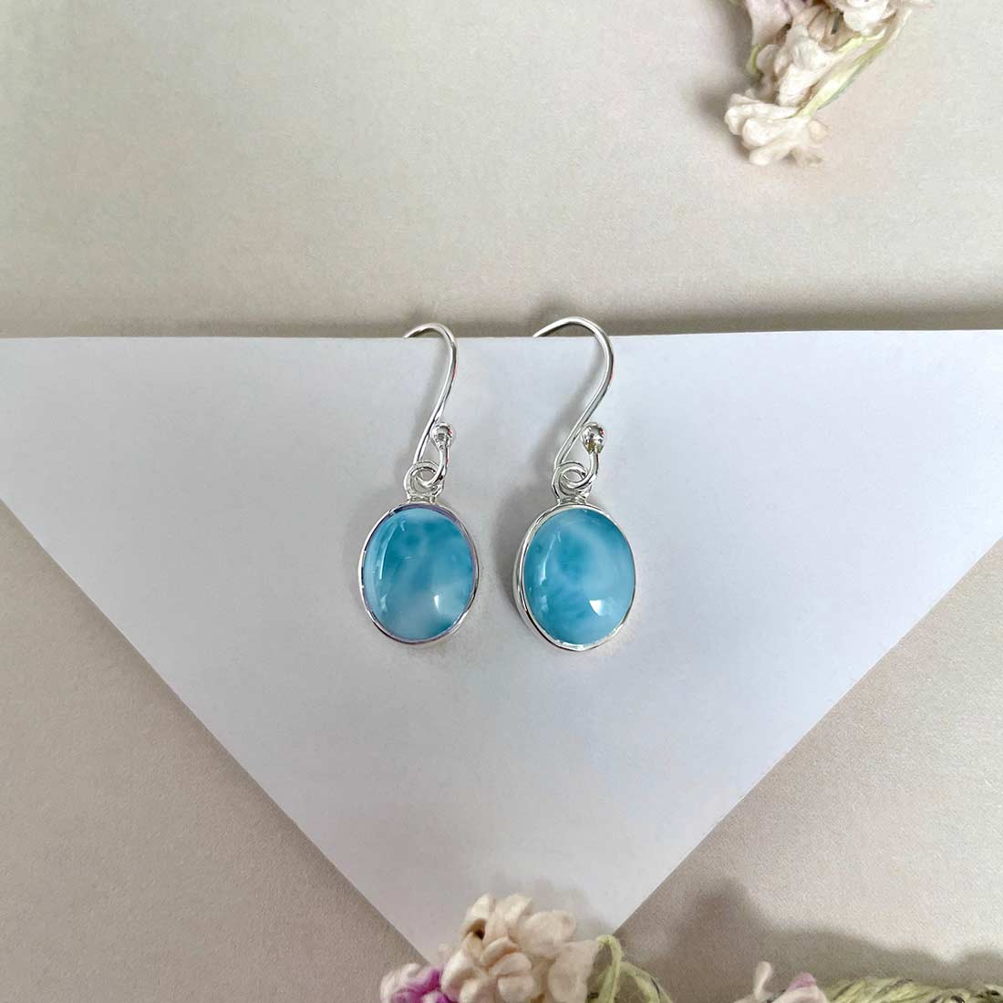 Larimar Earring-(LAR-E-2123.)