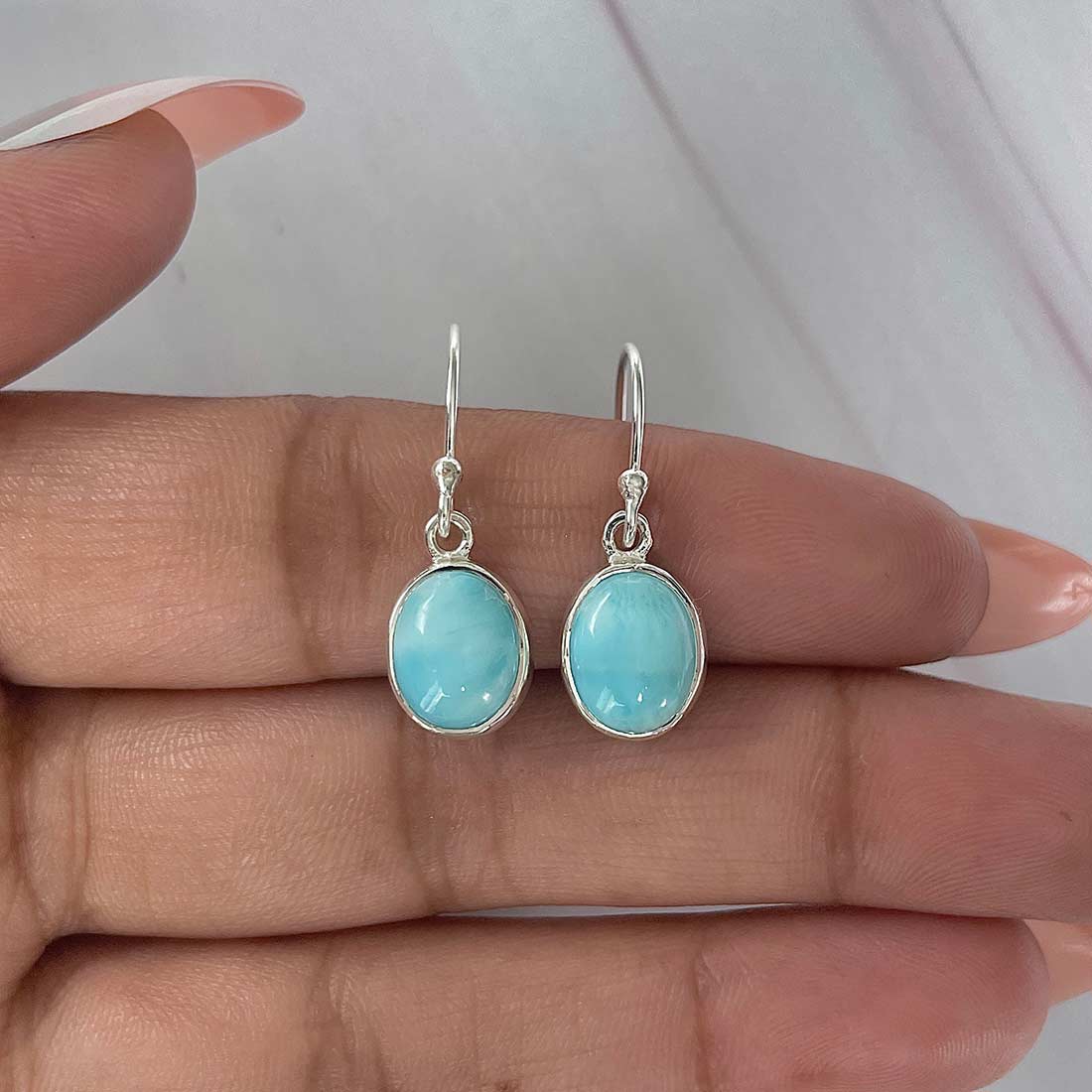 Larimar Earring-(LAR-E-2124.)