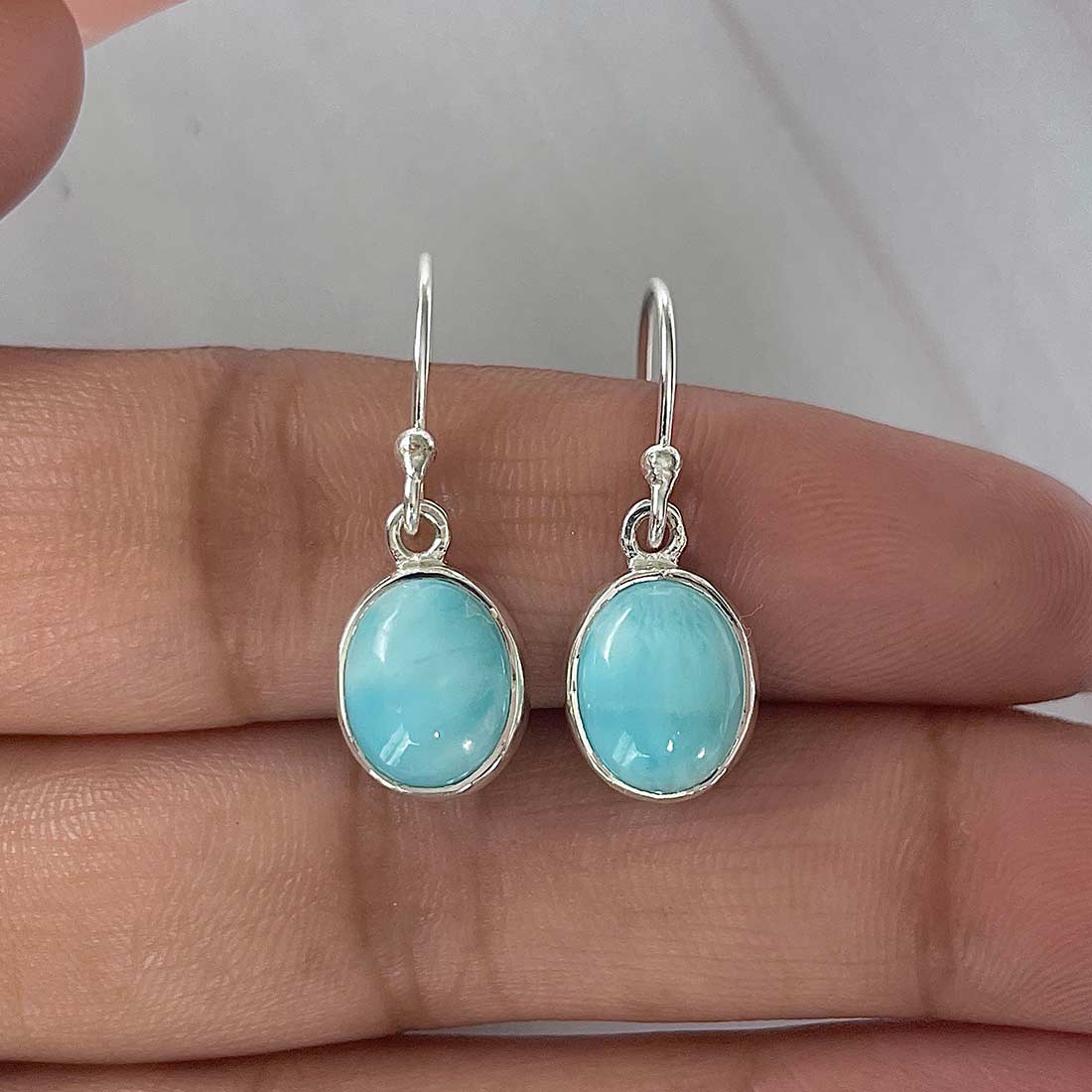 Larimar Earring-(LAR-E-2124.)