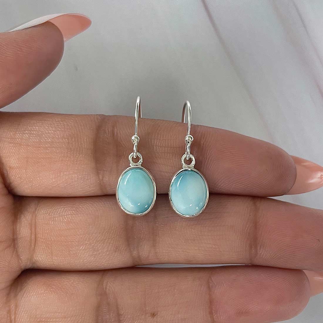 Larimar Earring-(LAR-E-2125.)
