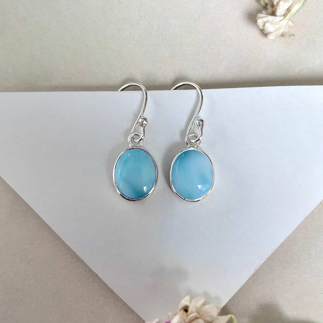 Larimar Earring-(LAR-E-2125.)