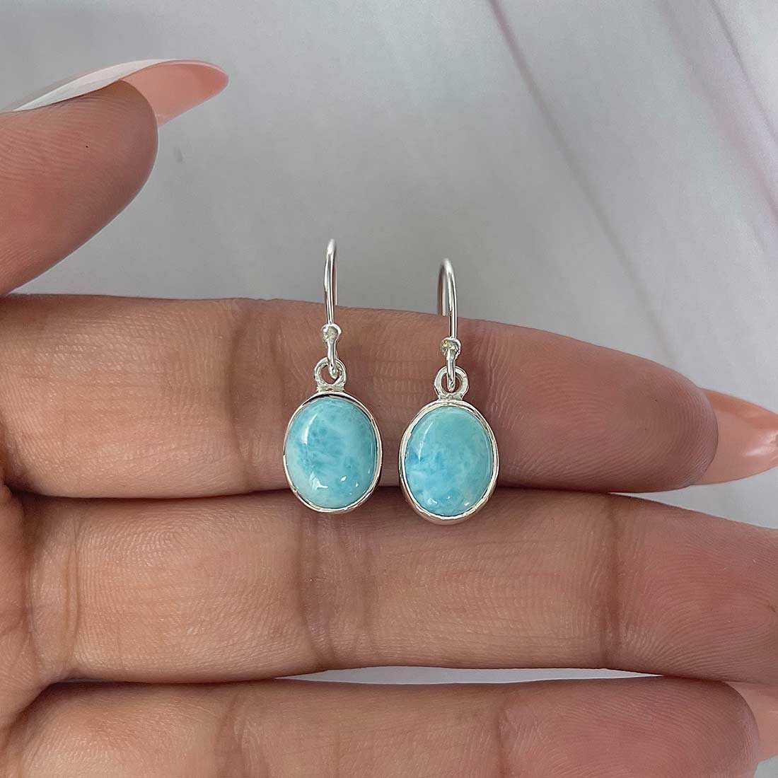 Larimar Earring-(LAR-E-2126.)
