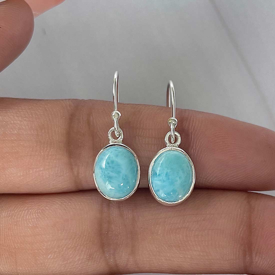 Larimar Earring-(LAR-E-2126.)
