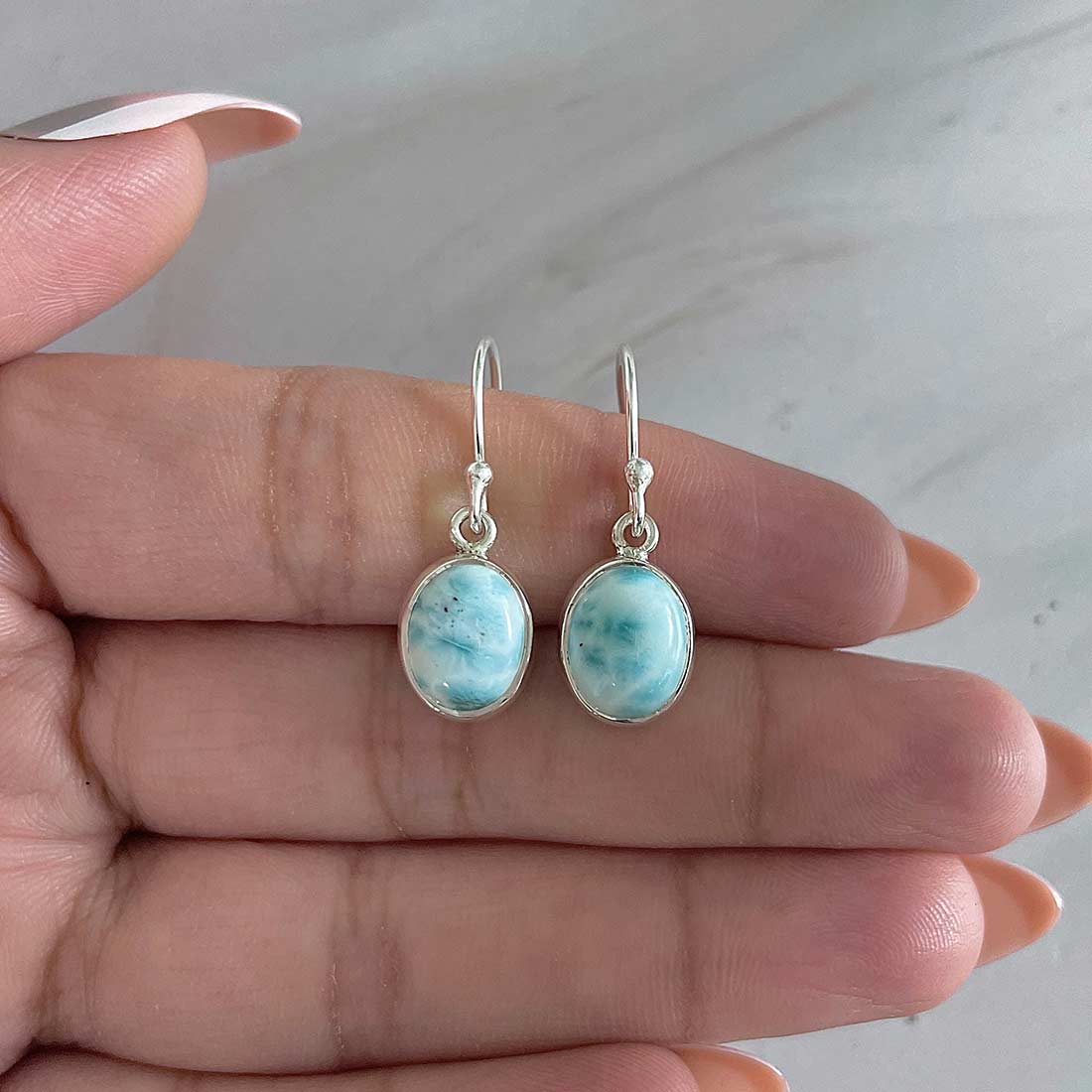 Larimar Earring-(LAR-E-2127.)