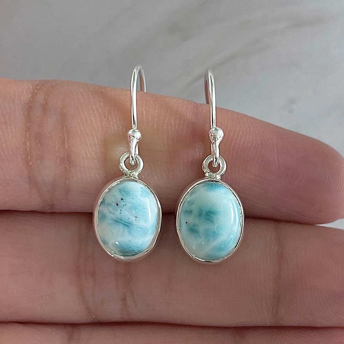 Larimar Earring-(LAR-E-2127.)