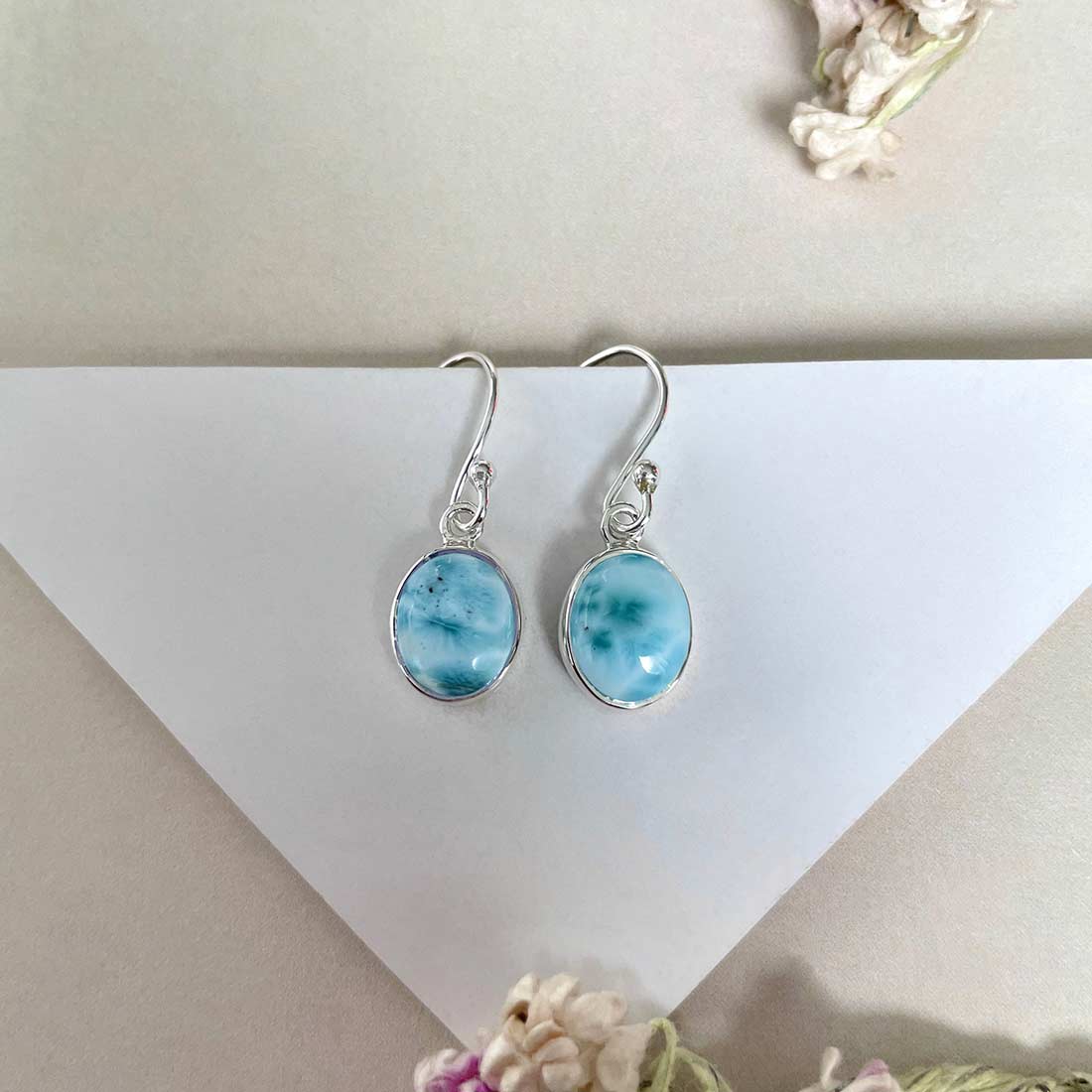 Larimar Earring-(LAR-E-2127.)