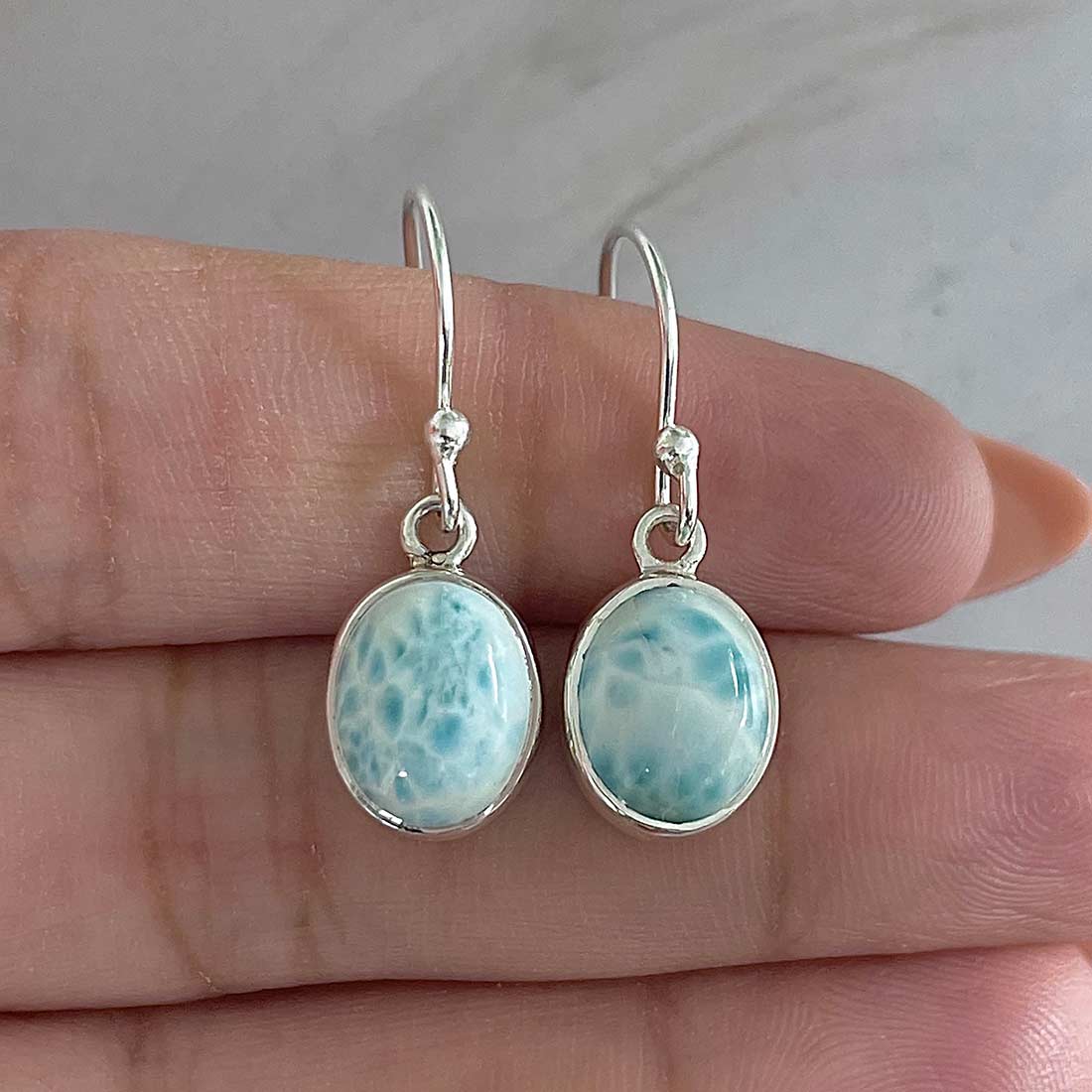Larimar Earring-(LAR-E-2128.)