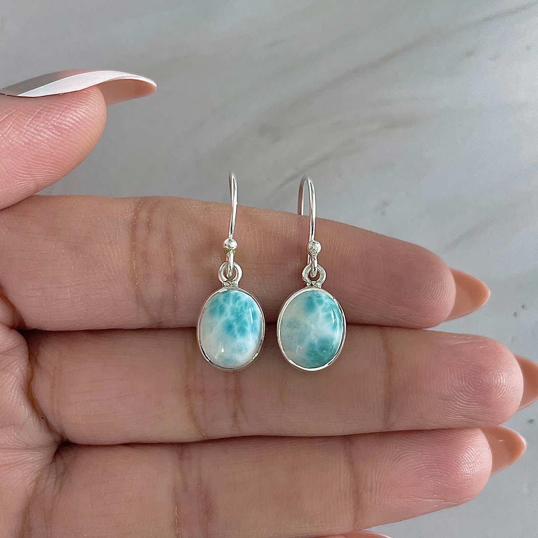 Larimar Earring-(LAR-E-2129.)