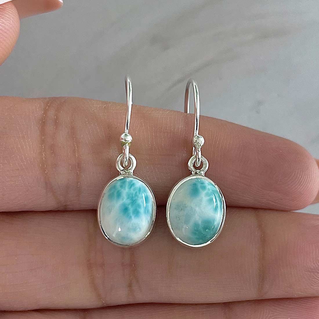 Larimar Earring-(LAR-E-2129.)