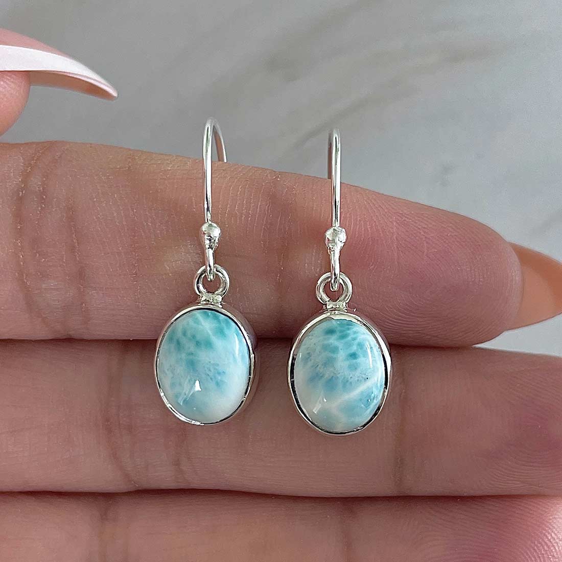Larimar Earring-(LAR-E-2130.)