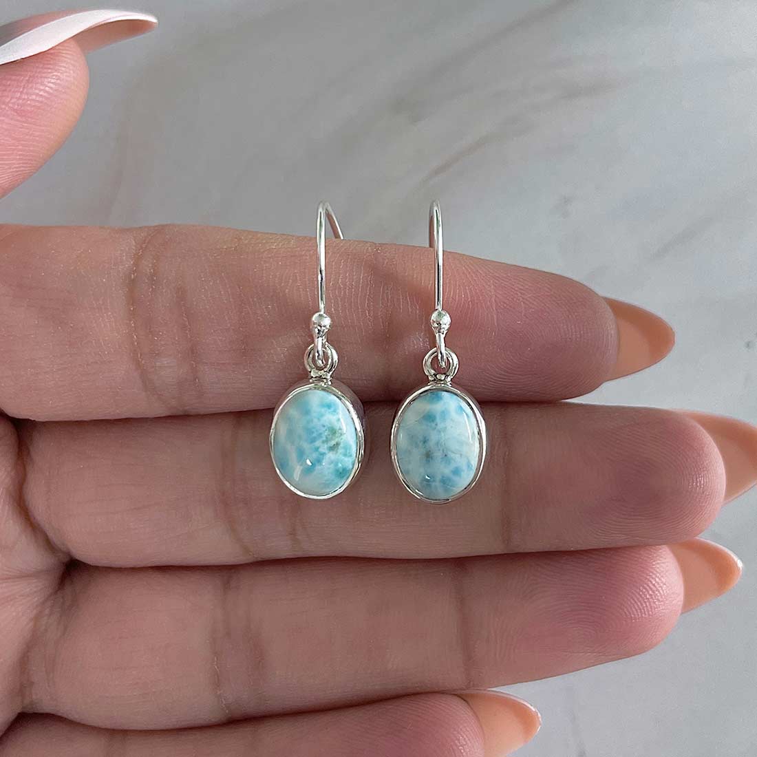 Larimar Earring-(LAR-E-2131.)