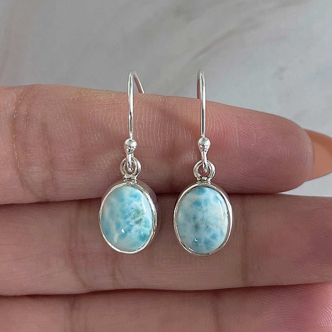 Larimar Earring-(LAR-E-2131.)