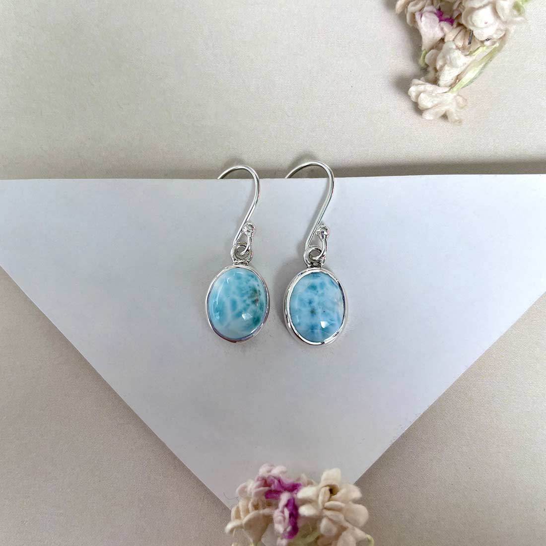 Larimar Earring-(LAR-E-2131.)