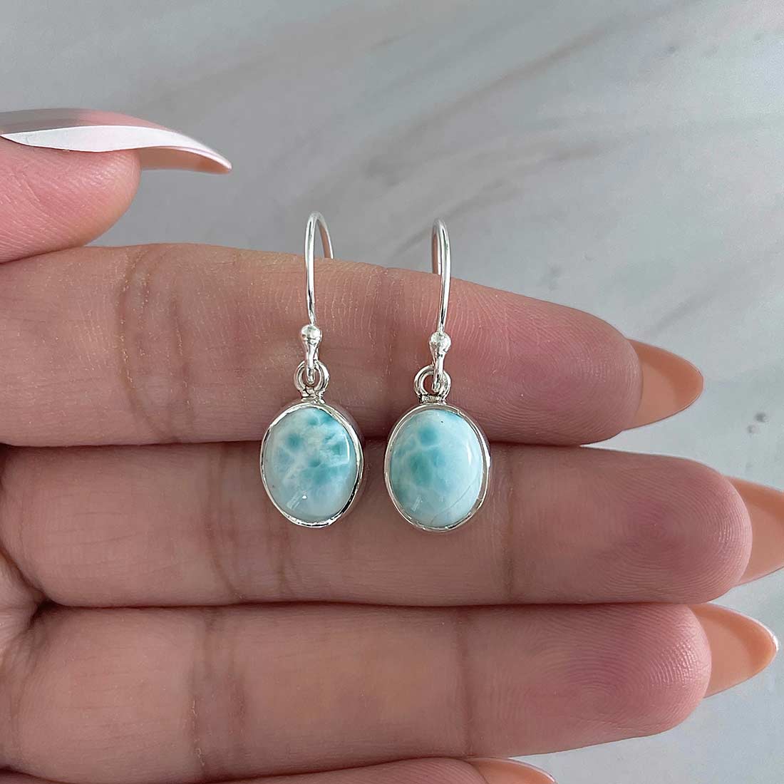 Larimar Earring-(LAR-E-2132.)