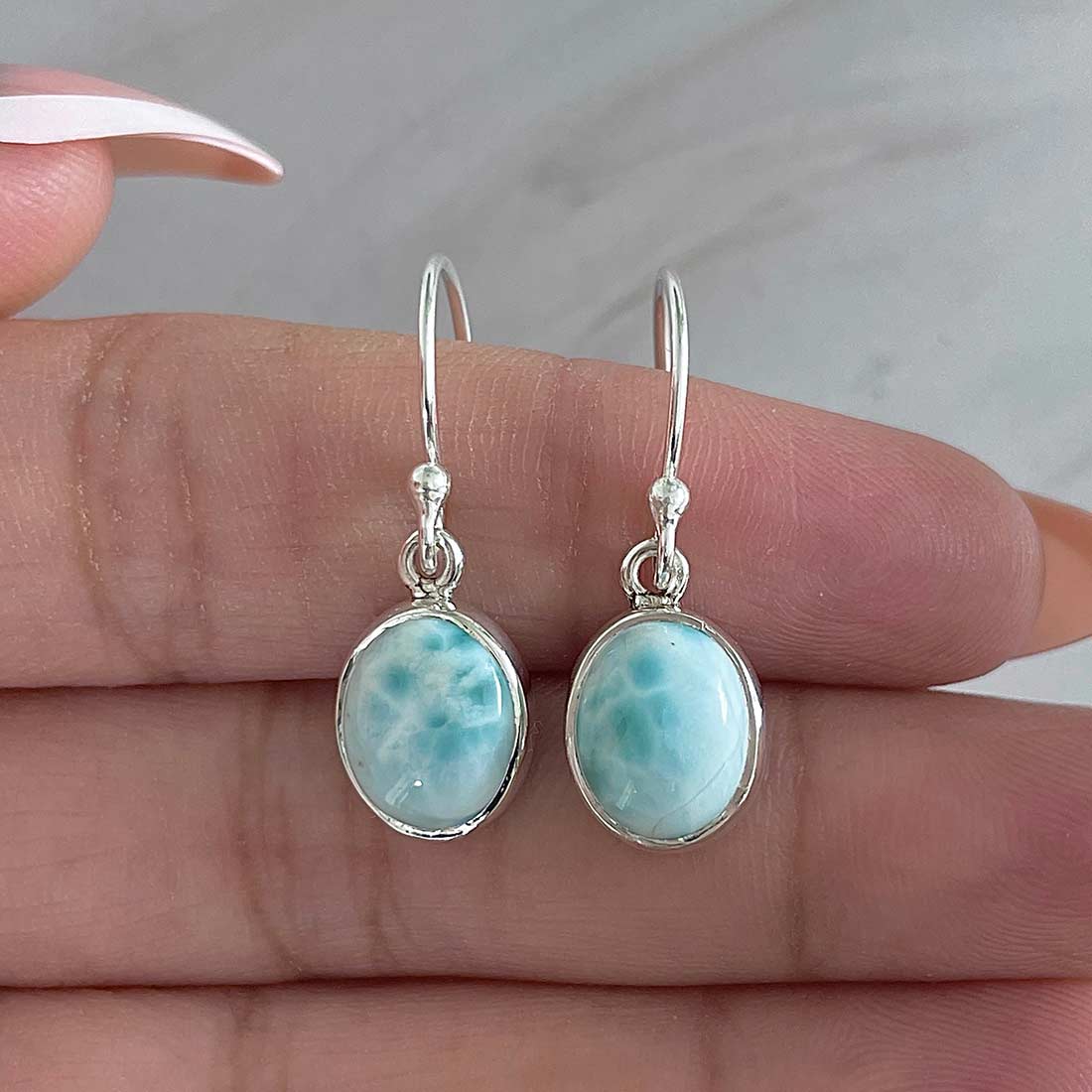 Larimar Earring-(LAR-E-2132.)