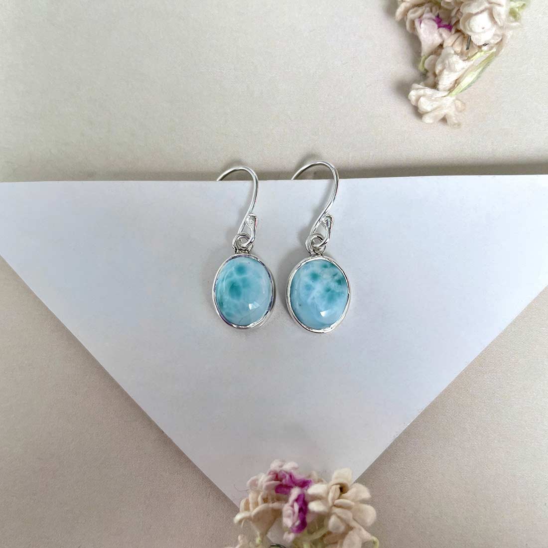 Larimar Earring-(LAR-E-2132.)