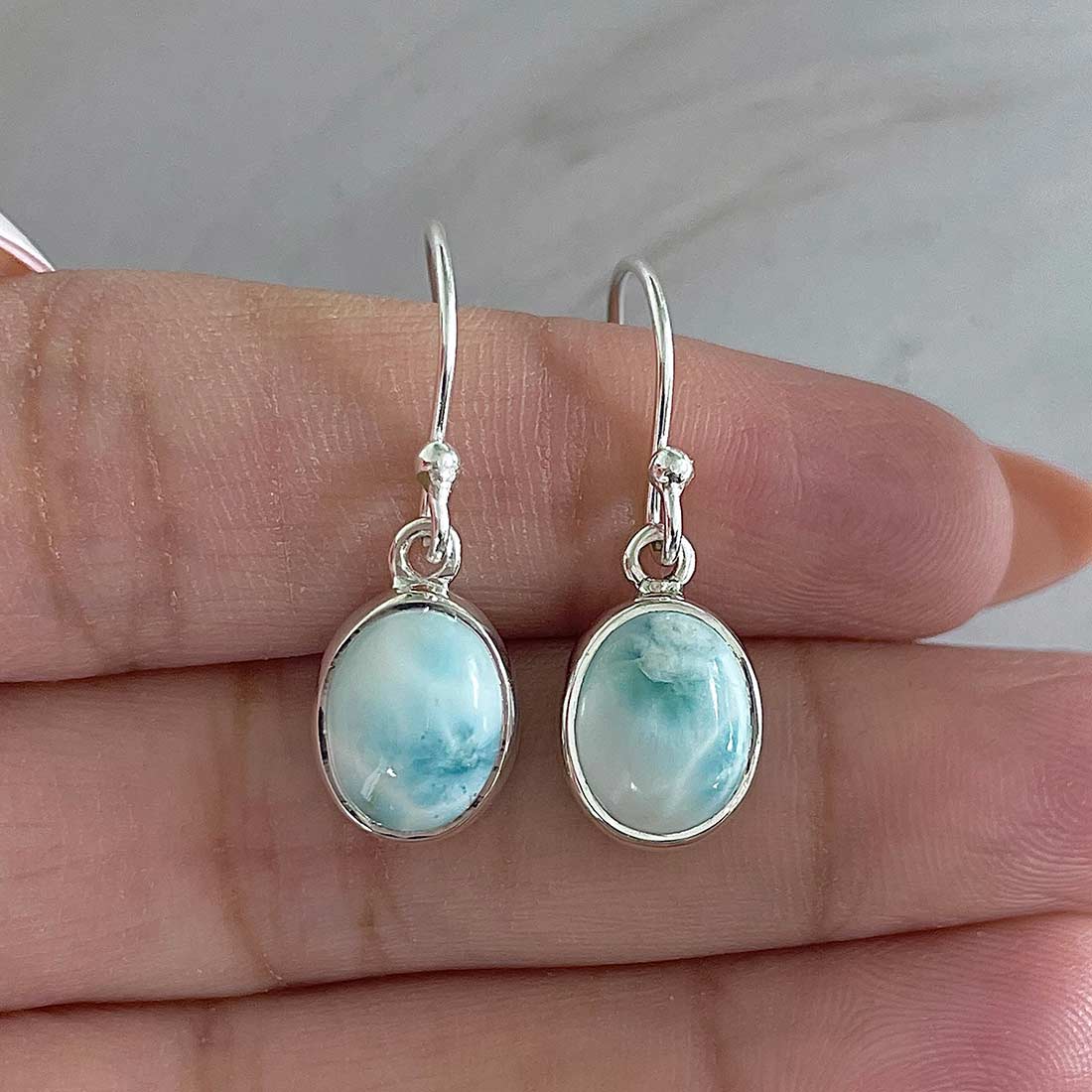 Larimar Earring-(LAR-E-2133.)