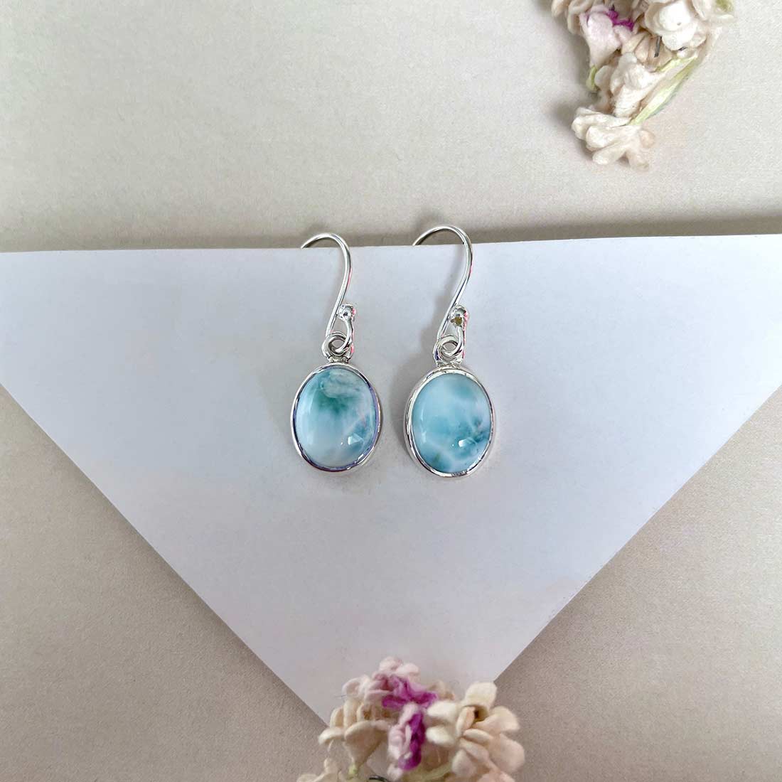 Larimar Earring-(LAR-E-2133.)