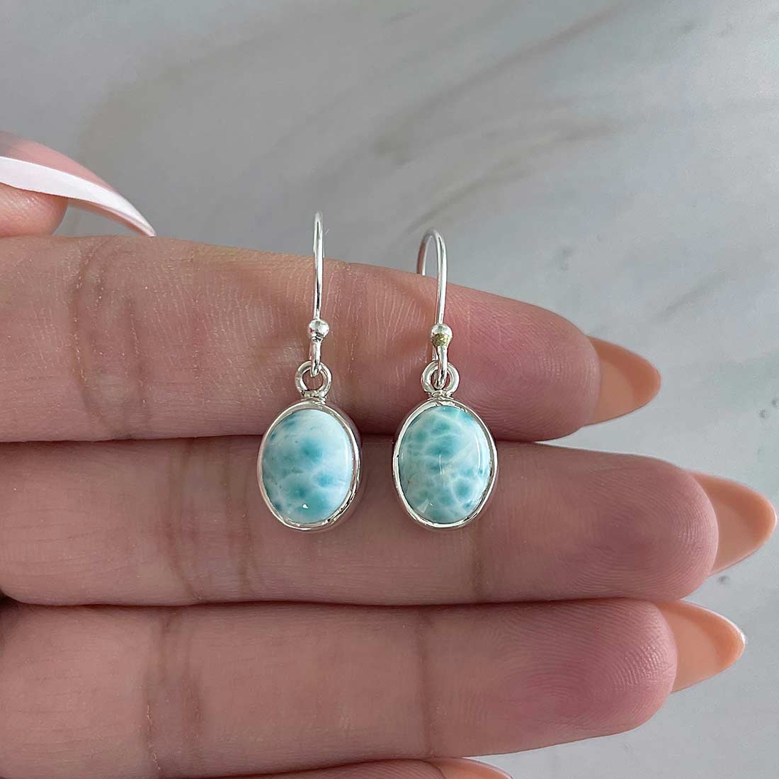 Larimar Earring-(LAR-E-2134.)