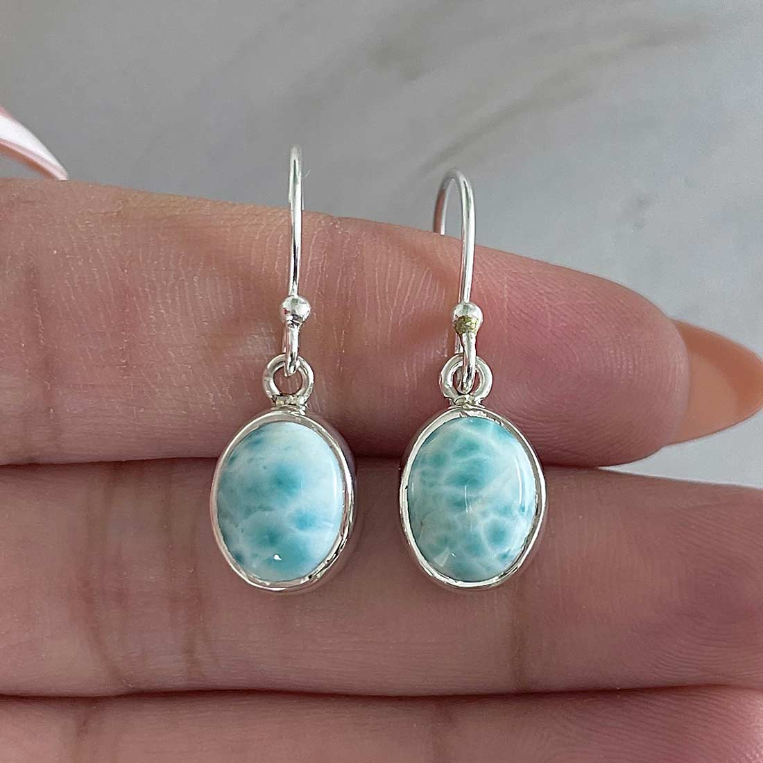 Larimar Earring-(LAR-E-2134.)