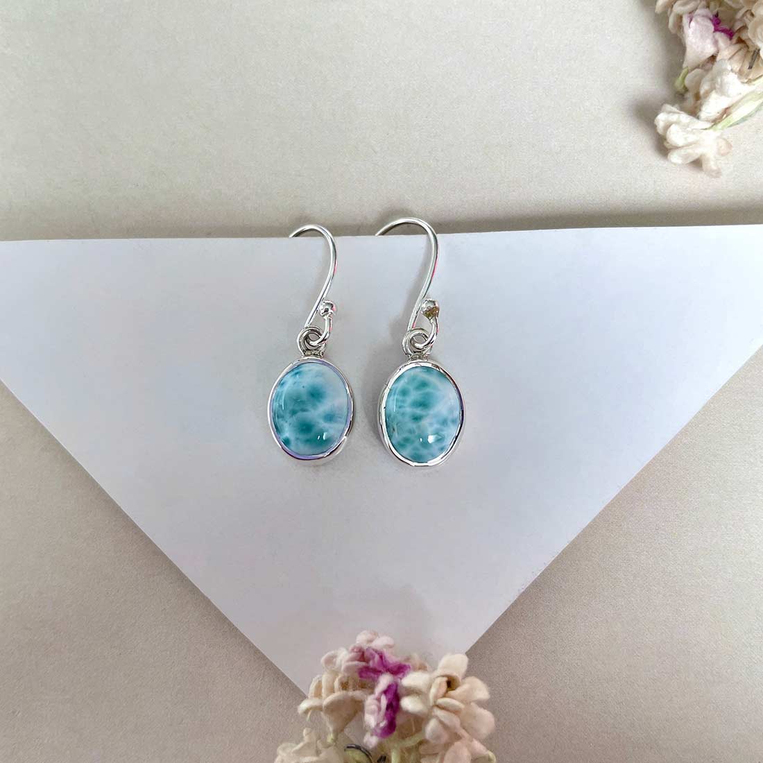 Larimar Earring-(LAR-E-2134.)