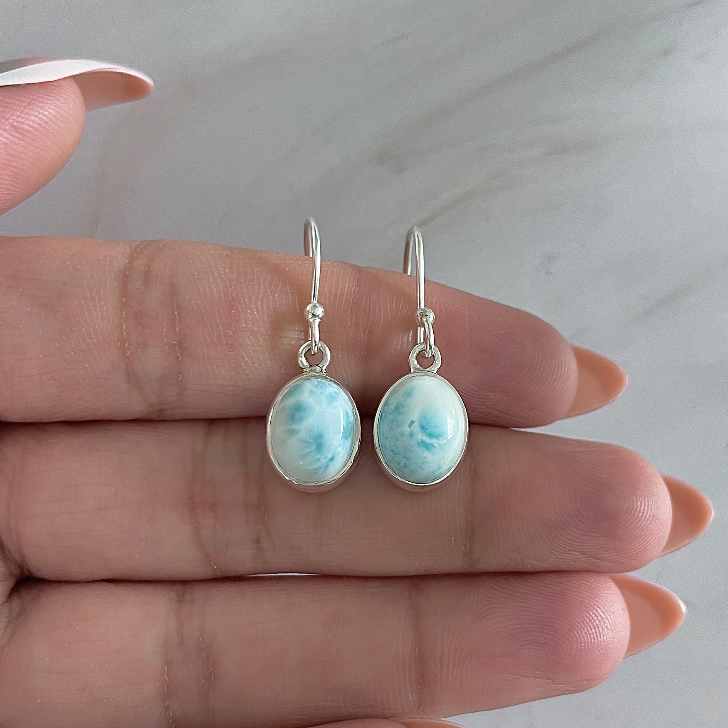 Larimar Earring-(LAR-E-2135.)