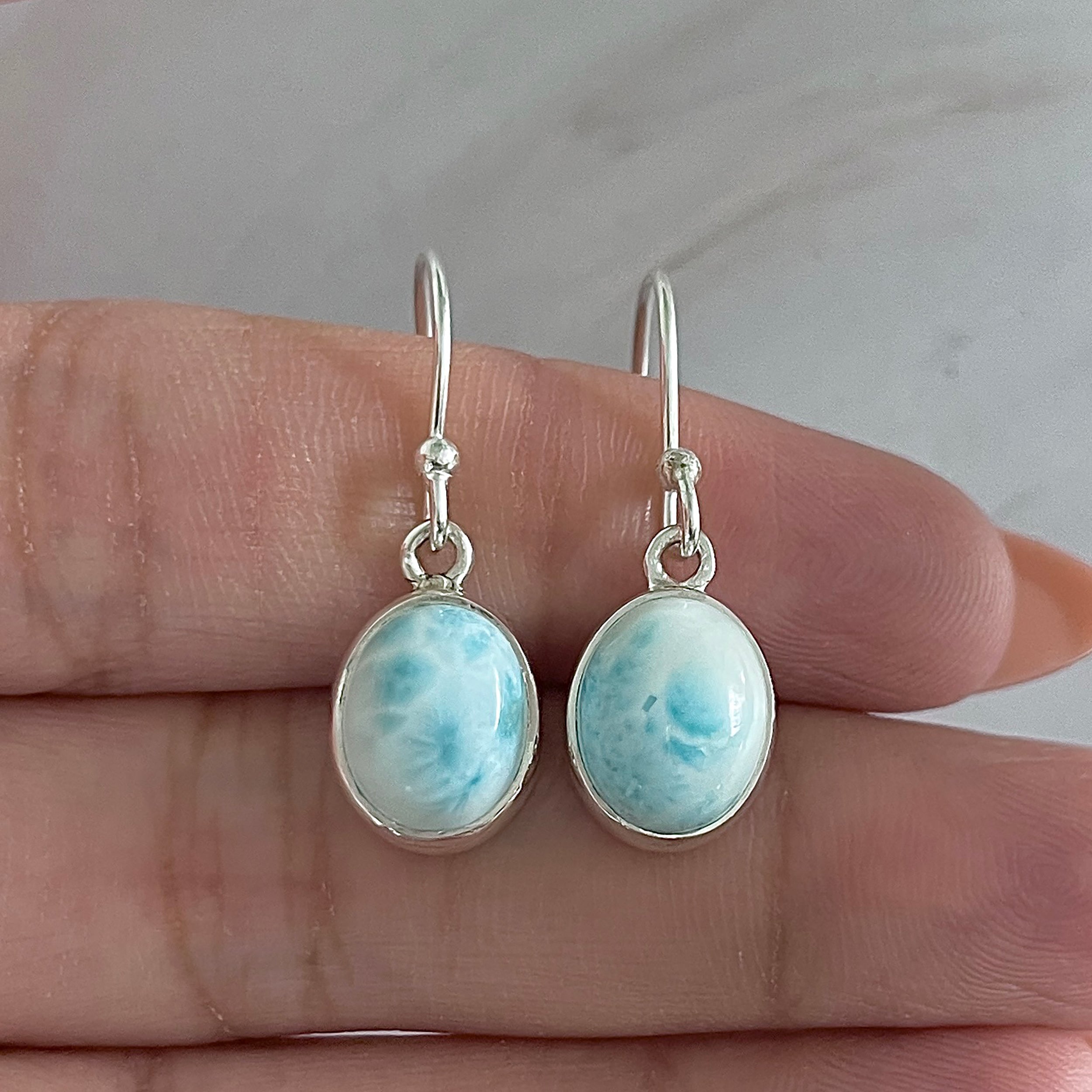Larimar Earring-(LAR-E-2135.)