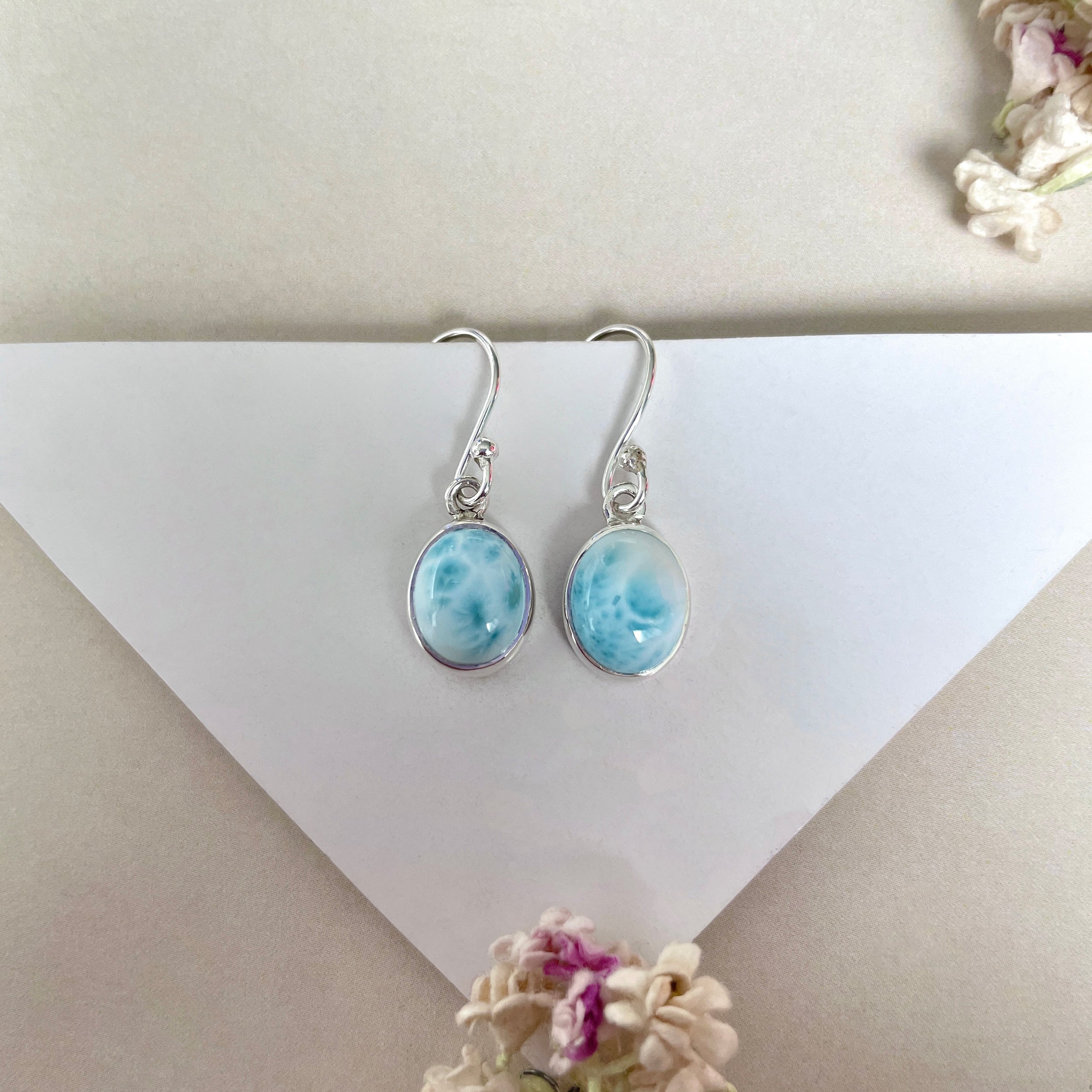 Larimar Earring-(LAR-E-2135.)