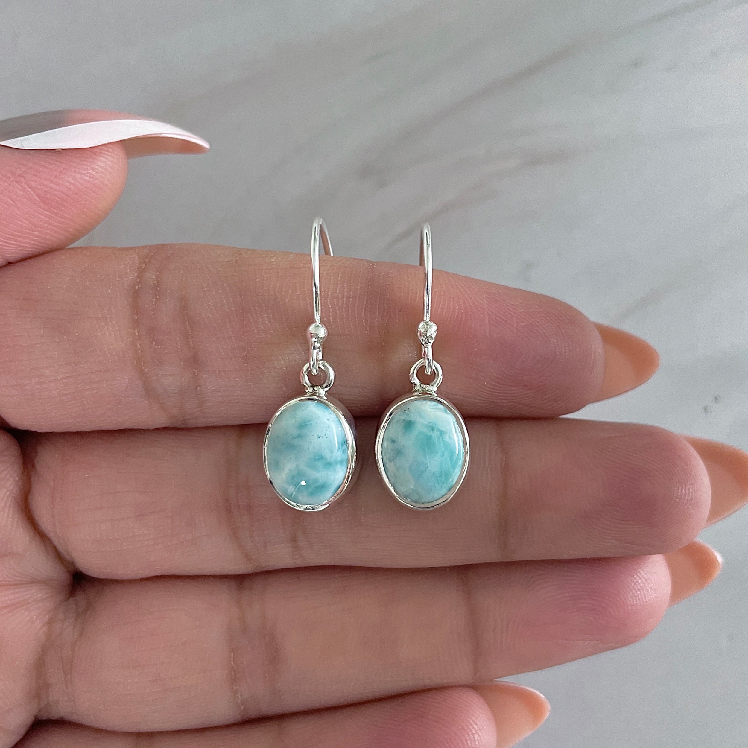 Larimar Earring-(LAR-E-2136.)
