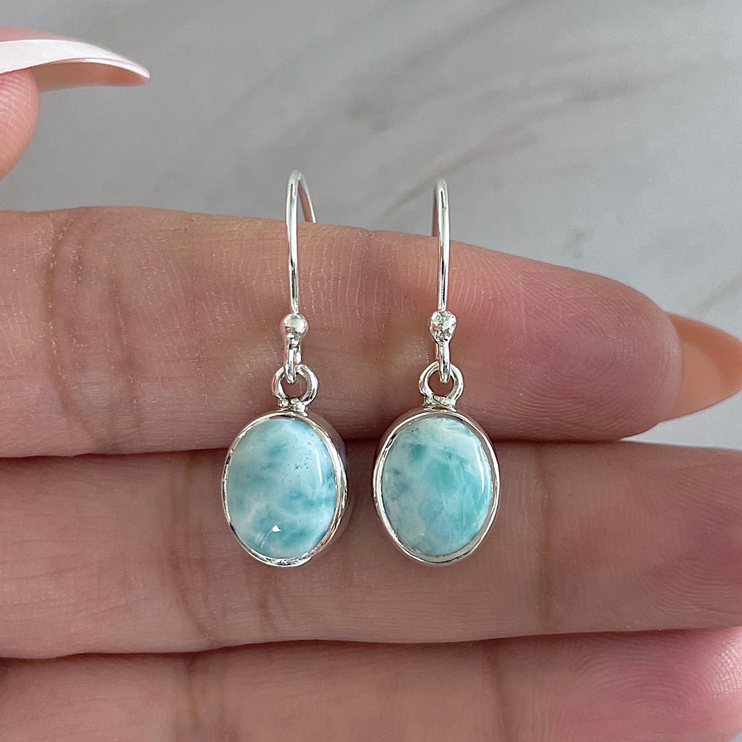 Larimar Earring-(LAR-E-2136.)