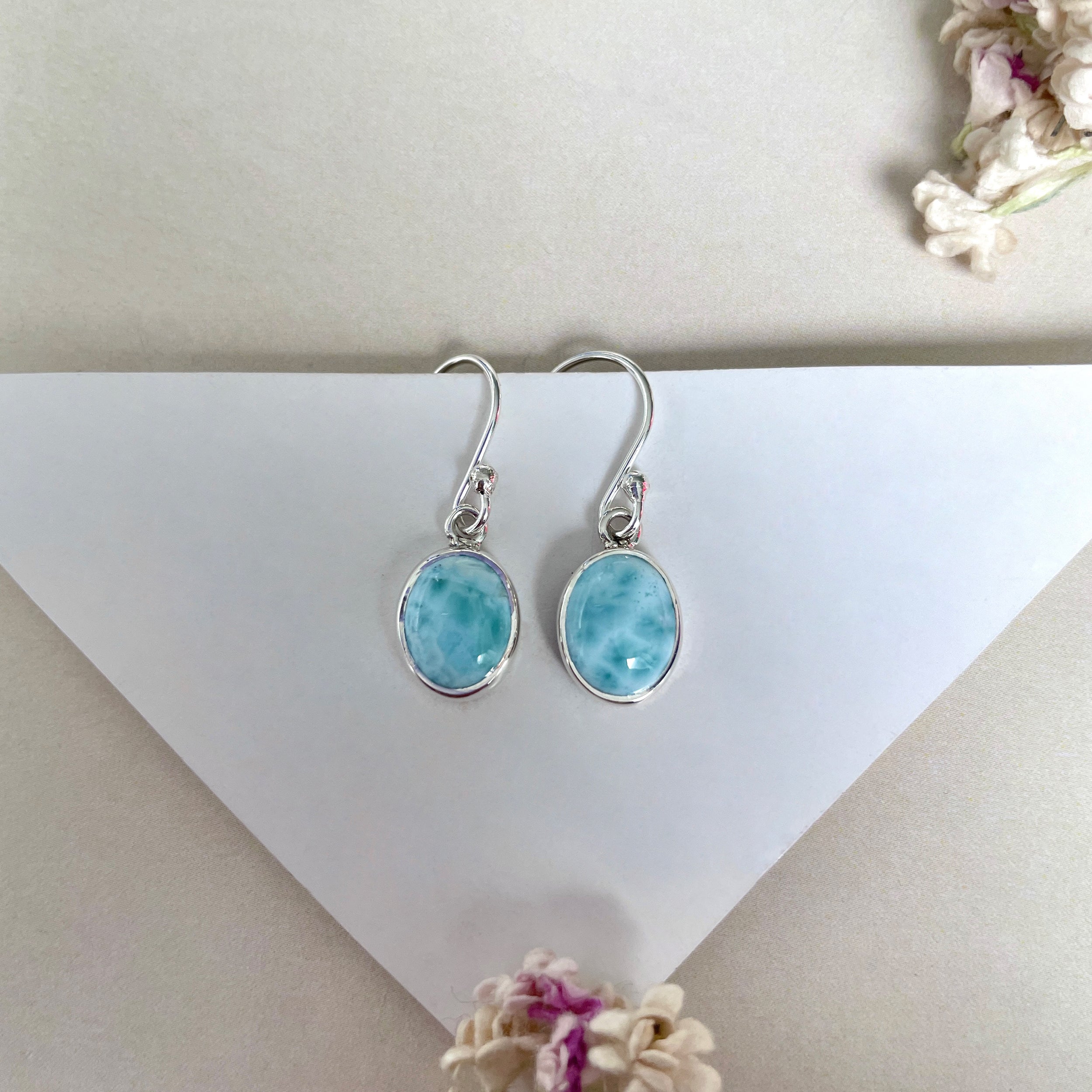 Larimar Earring-(LAR-E-2136.)