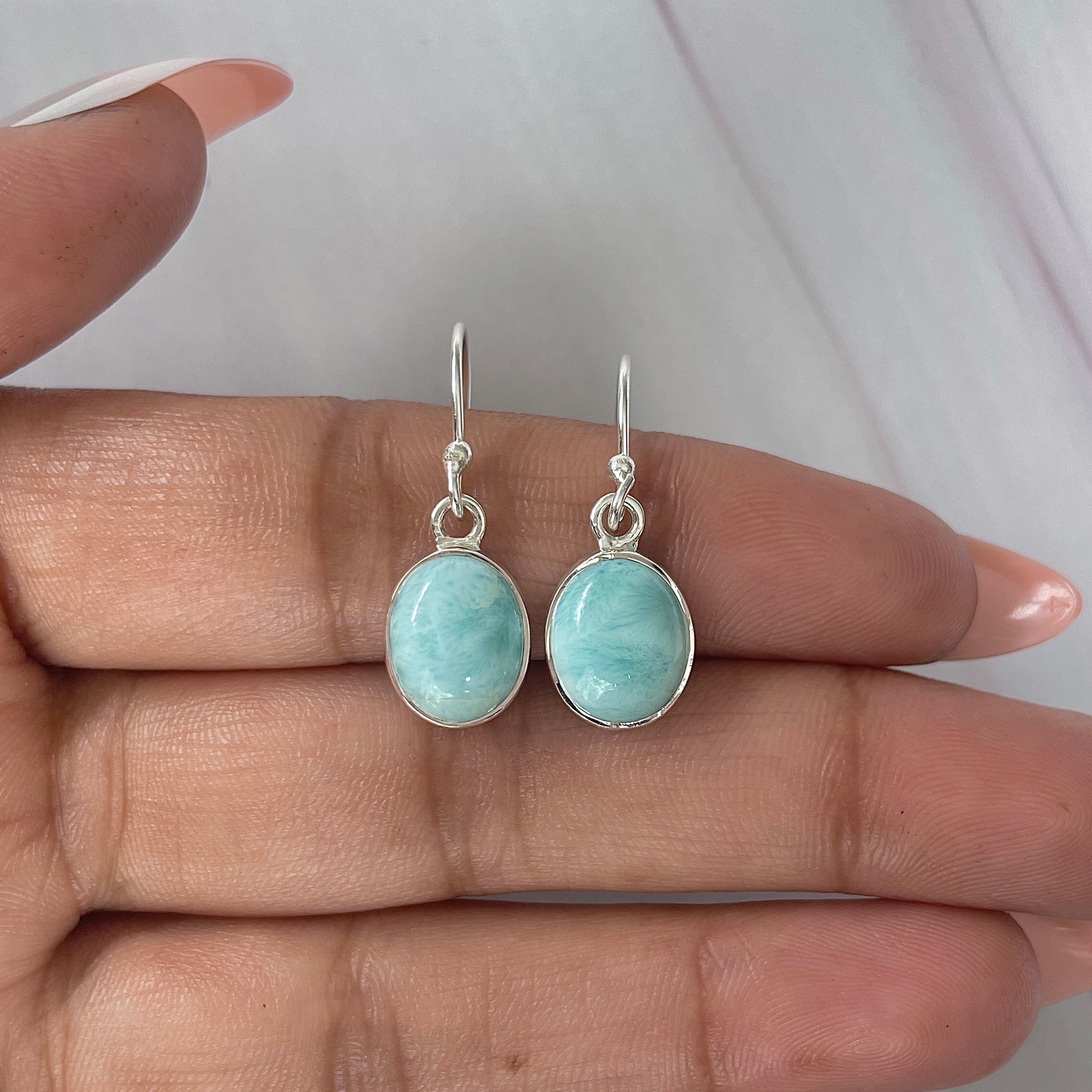 Larimar Earring-(LAR-E-2137.)