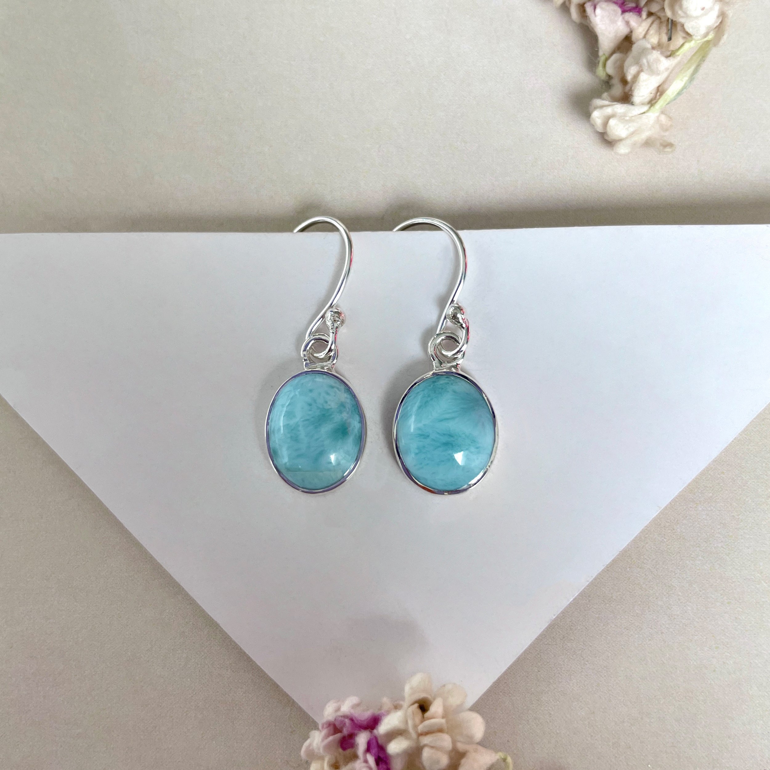 Larimar Earring-(LAR-E-2137.)