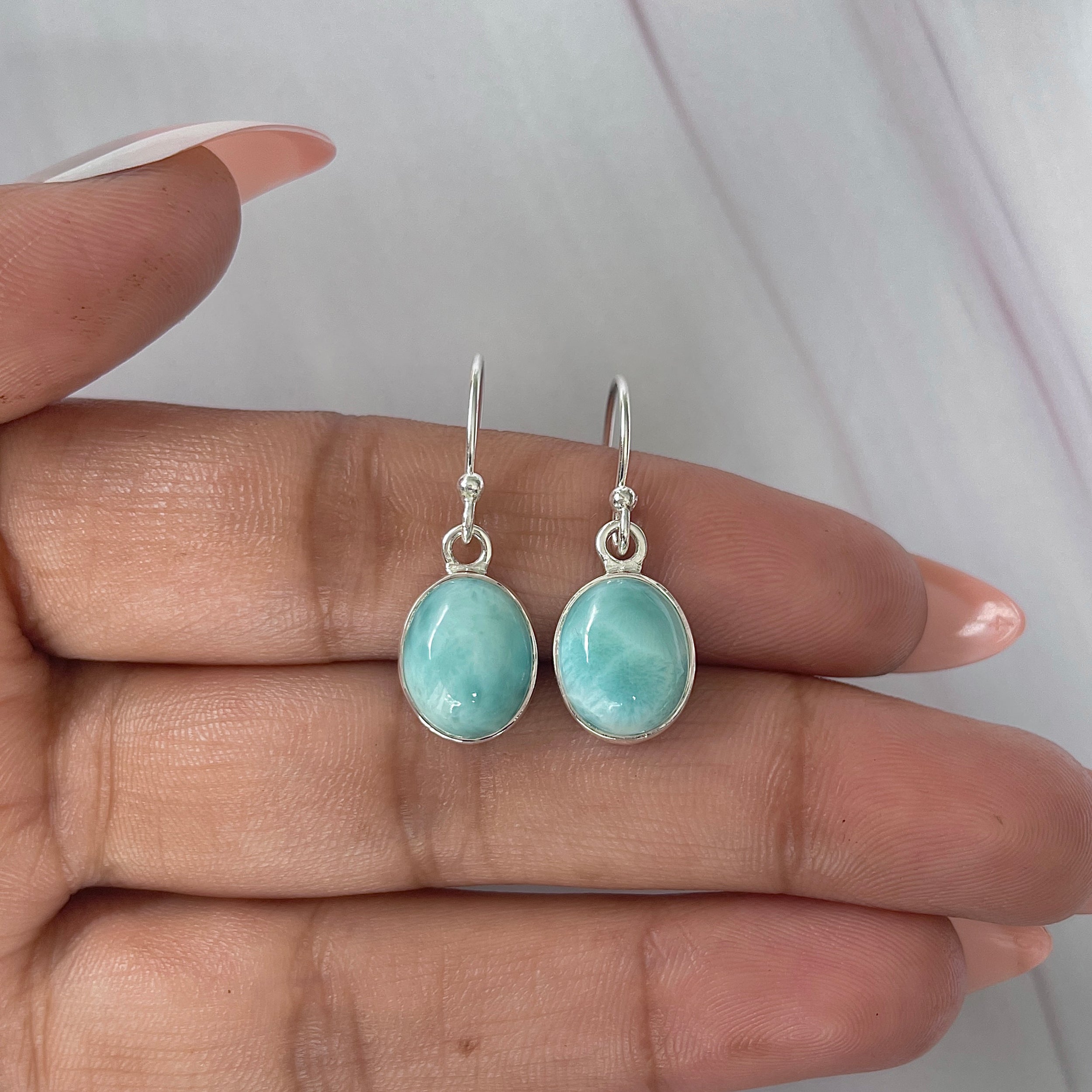 Larimar Earring-(LAR-E-2138.)