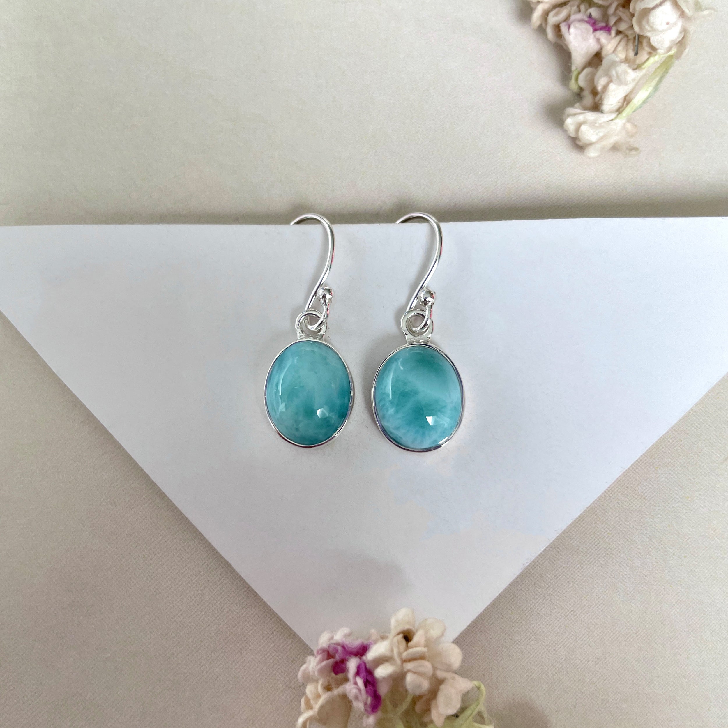 Larimar Earring-(LAR-E-2138.)