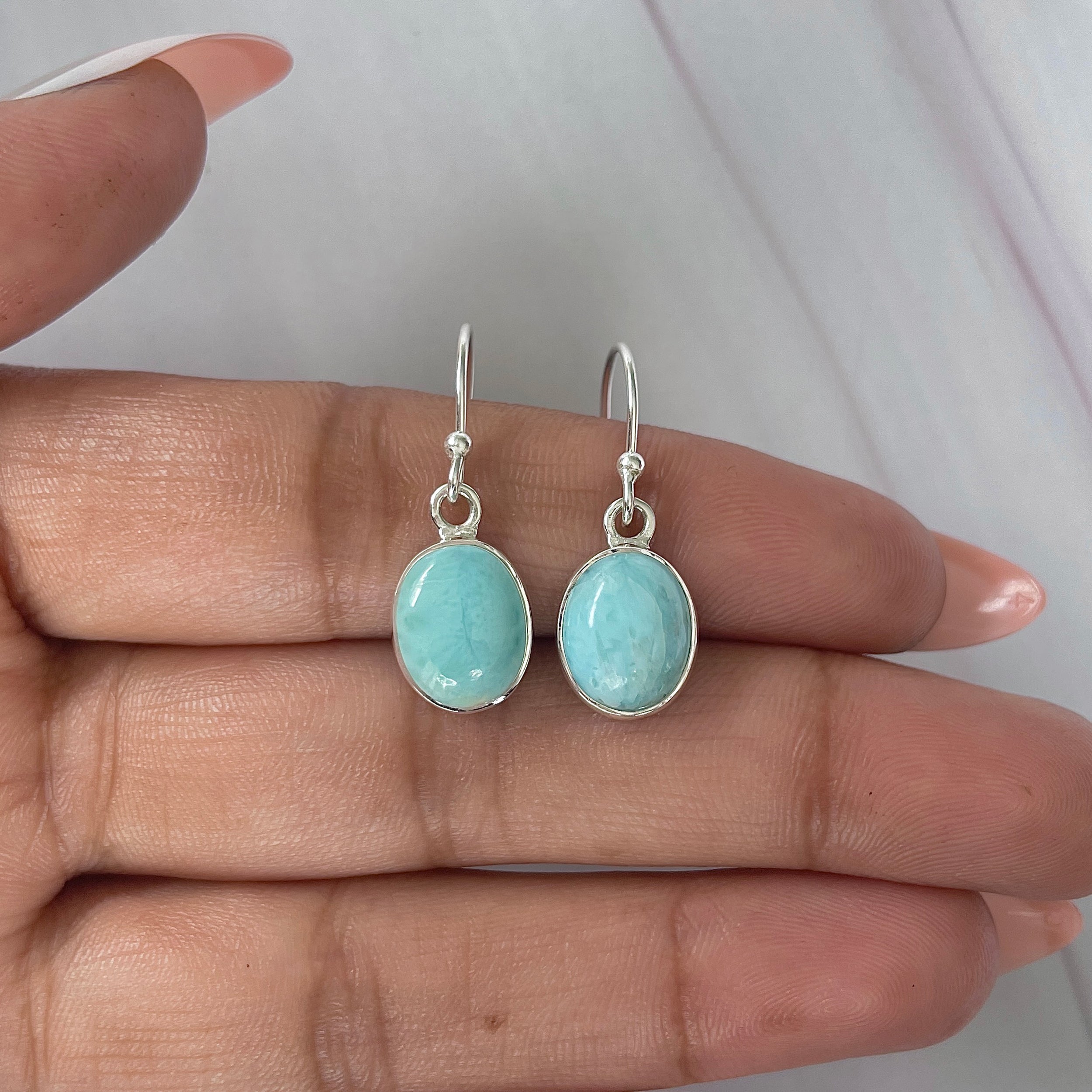 Larimar Earring-(LAR-E-2139.)