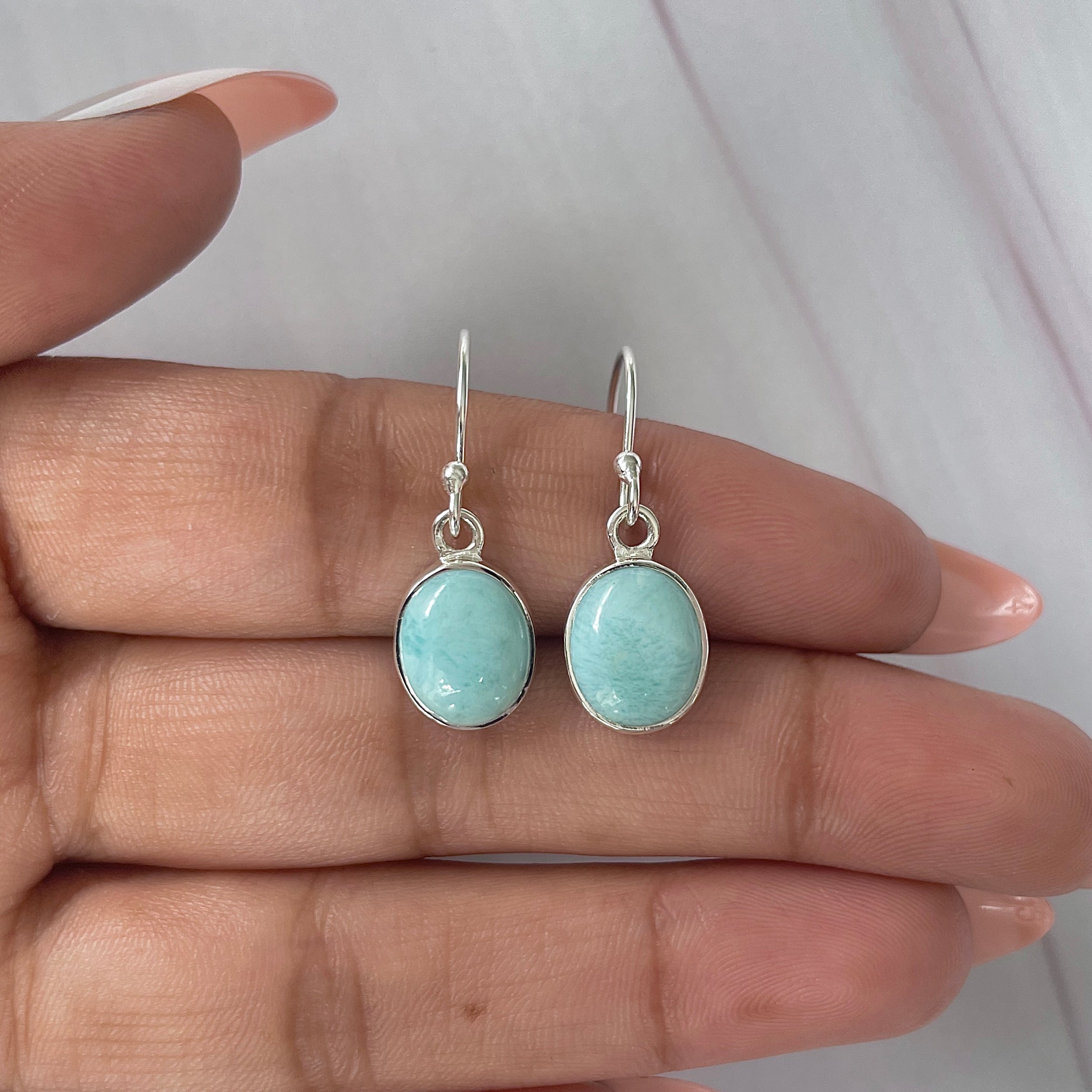 Larimar Earring-(LAR-E-2140.)