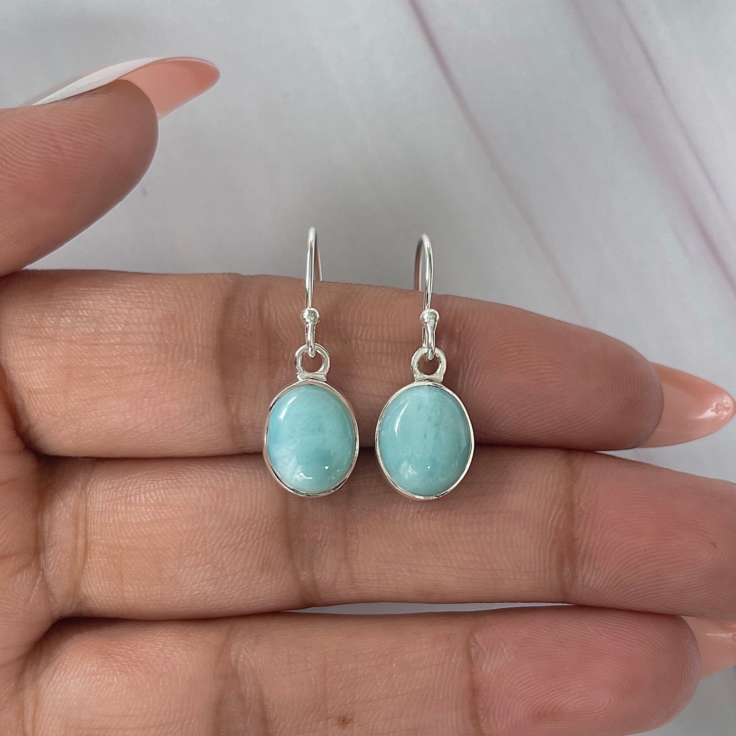 Larimar Earring-(LAR-E-2142.)