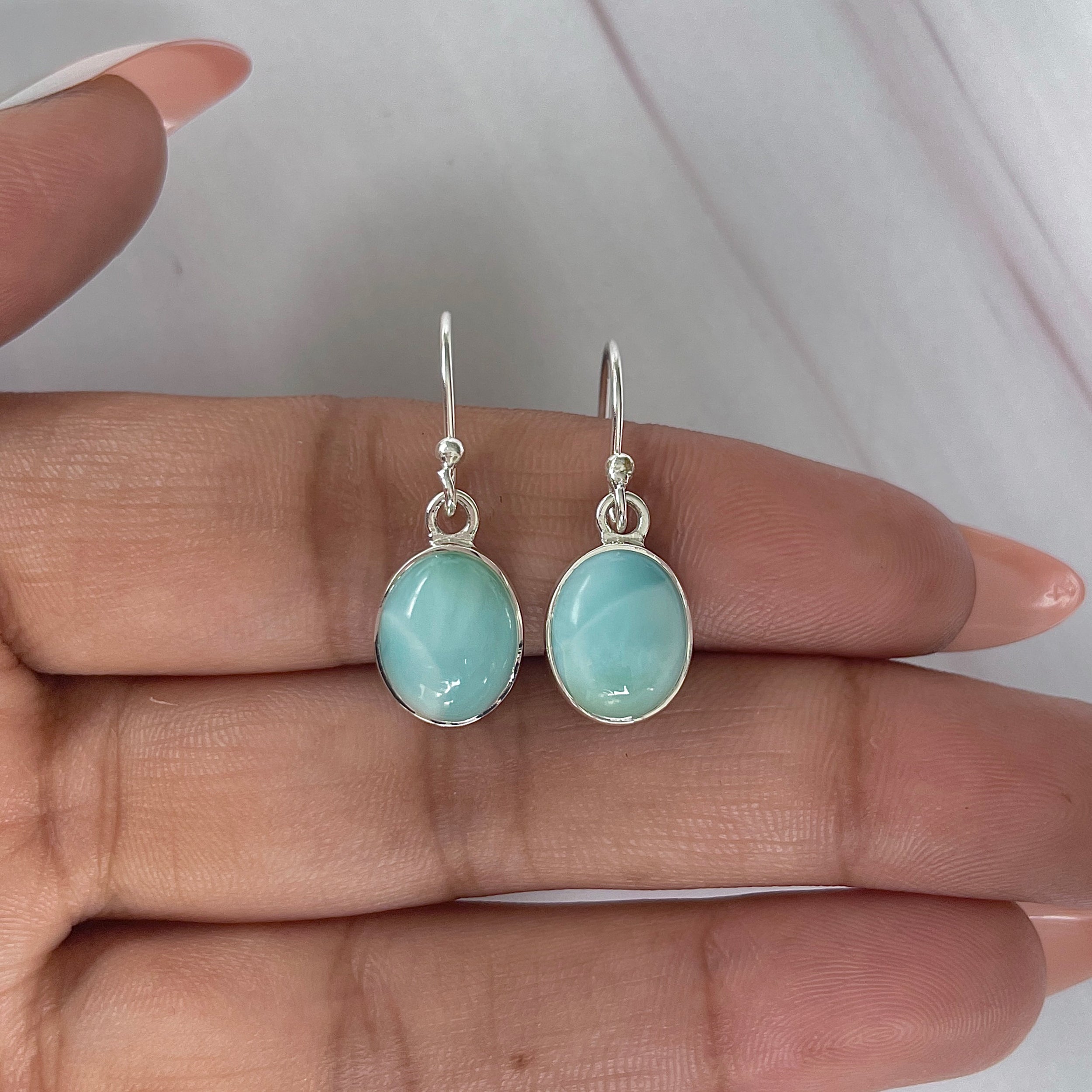 Larimar Earring-(LAR-E-2143.)