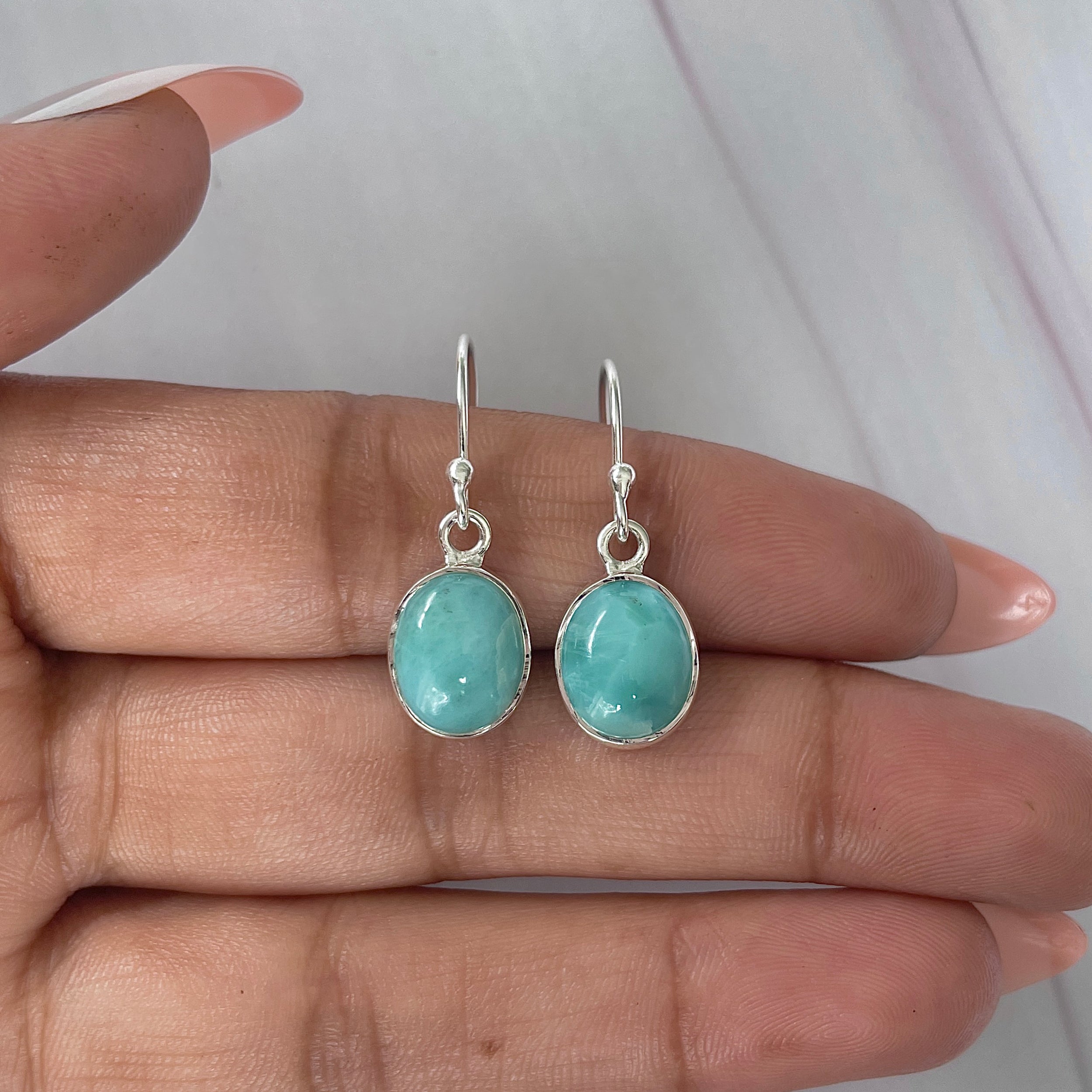 Larimar Earring-(LAR-E-2144.)