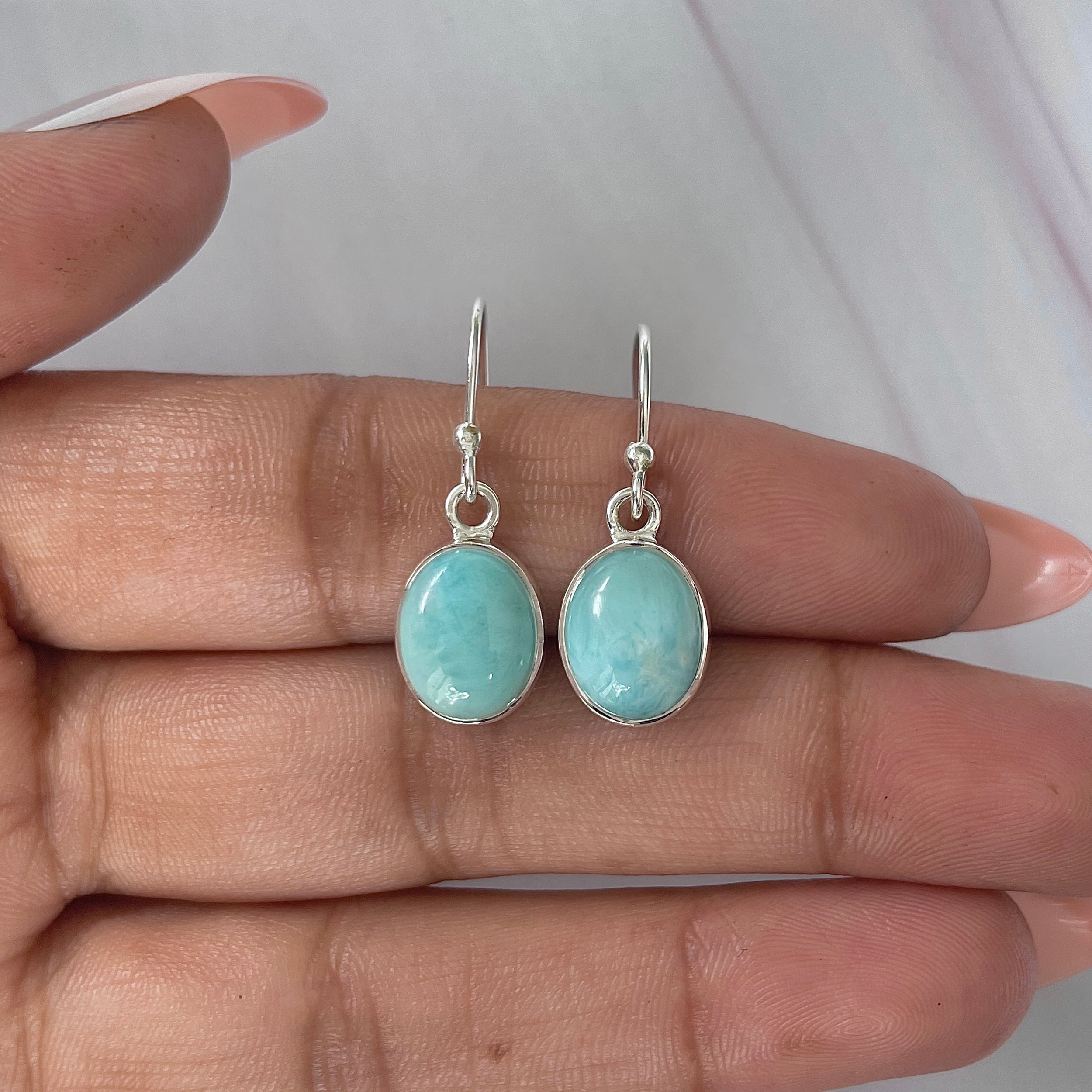 Larimar Earring-(LAR-E-2145.)