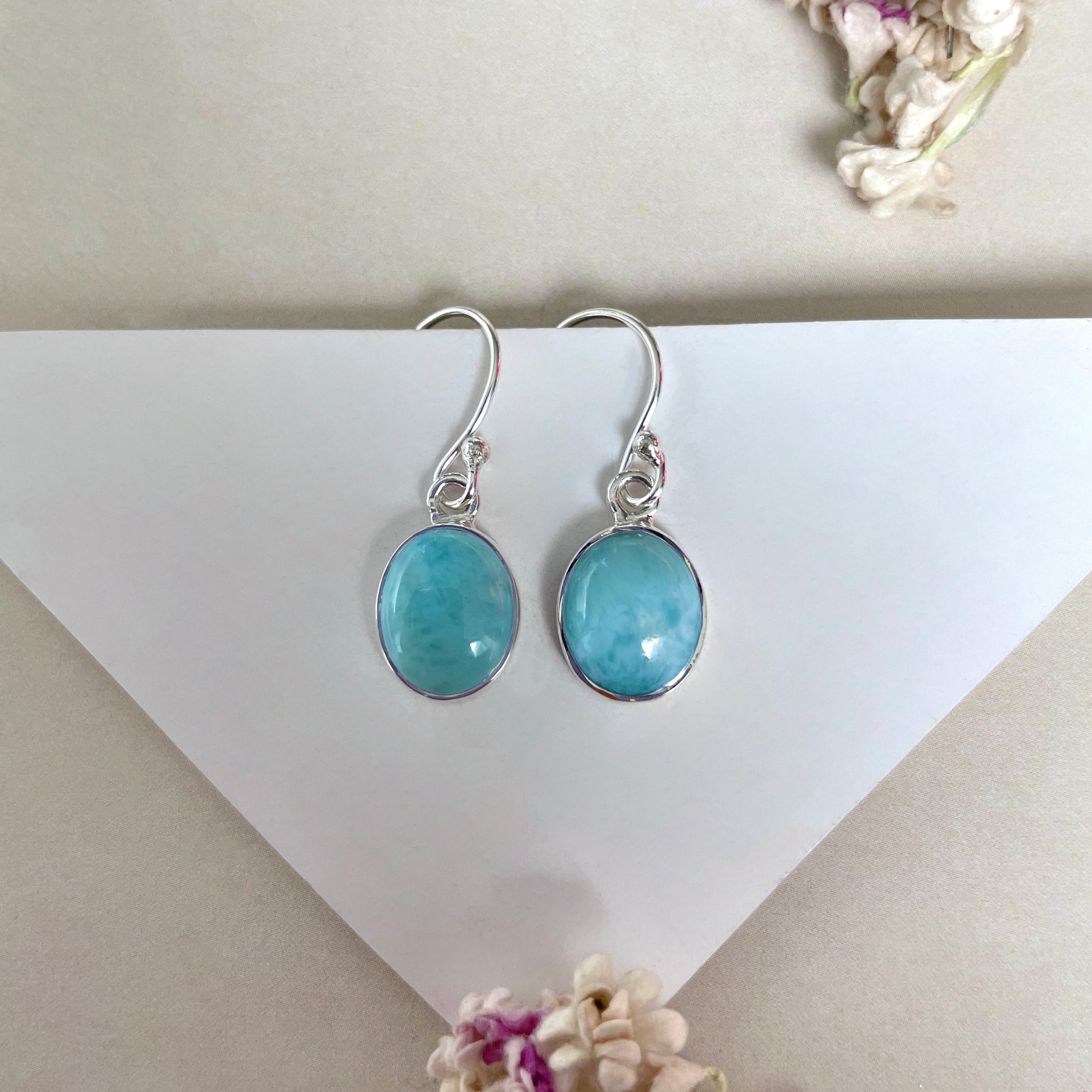 Larimar Earring-(LAR-E-2145.)