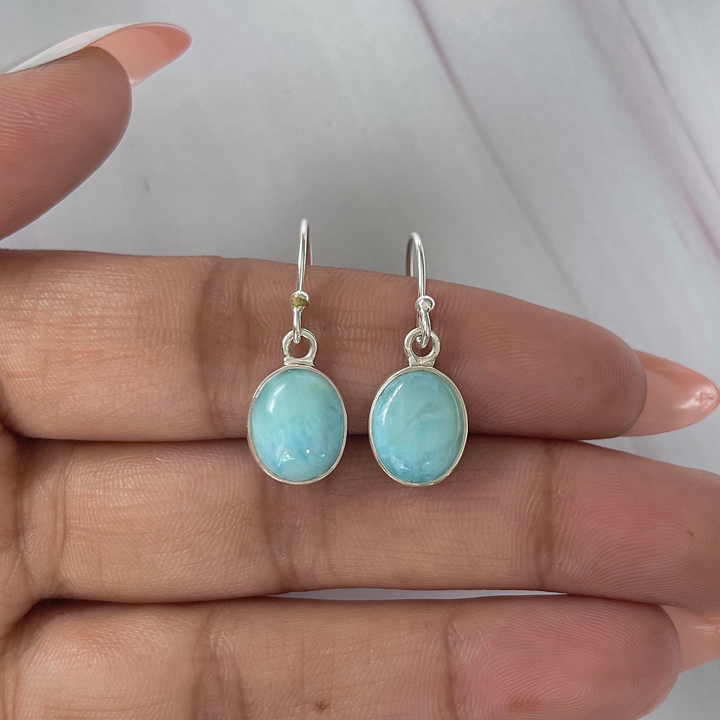 Larimar Earring-(LAR-E-2146.)