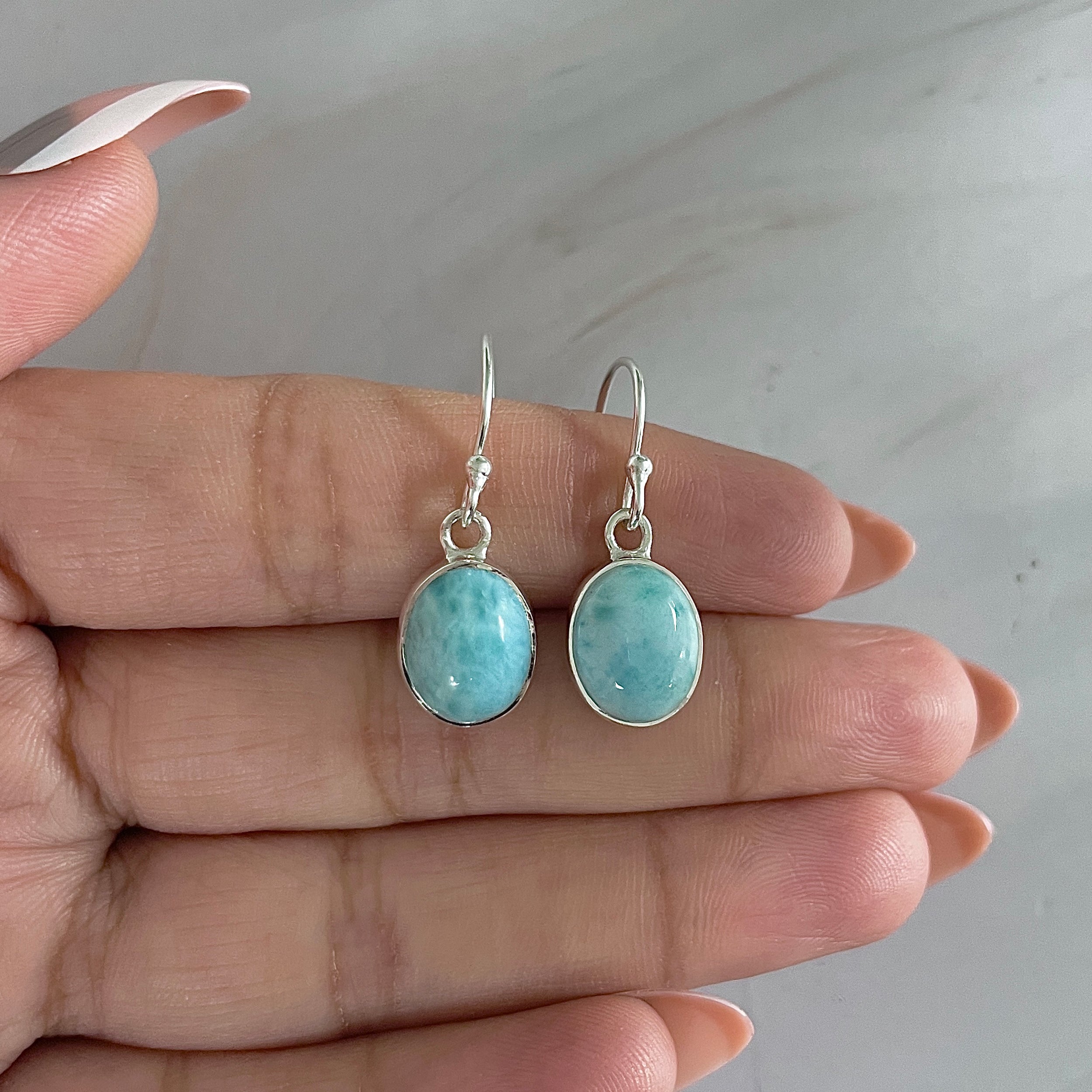 Larimar Earring-(LAR-E-2147.)